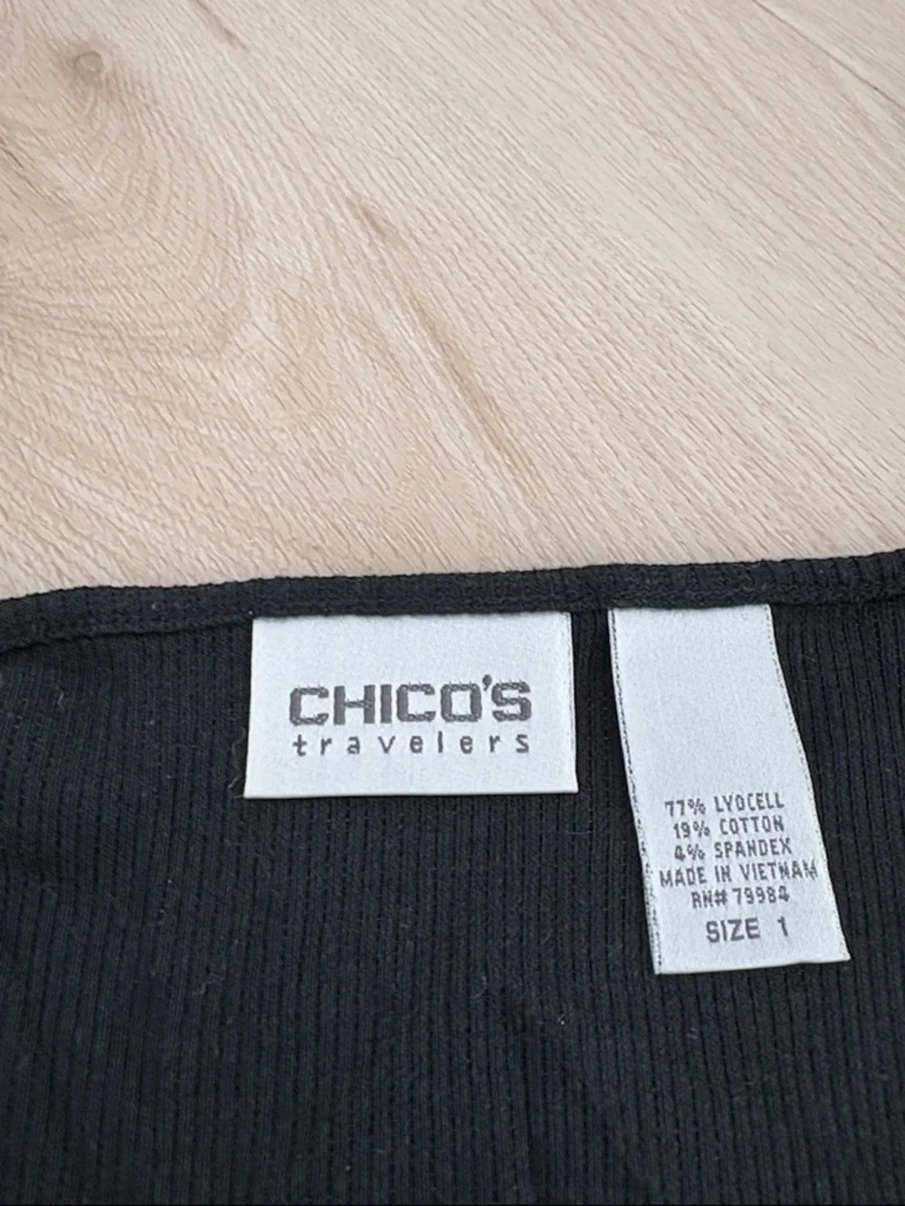 Chico's Black Lace-Trim Slip Cami - Picture 2 of 3